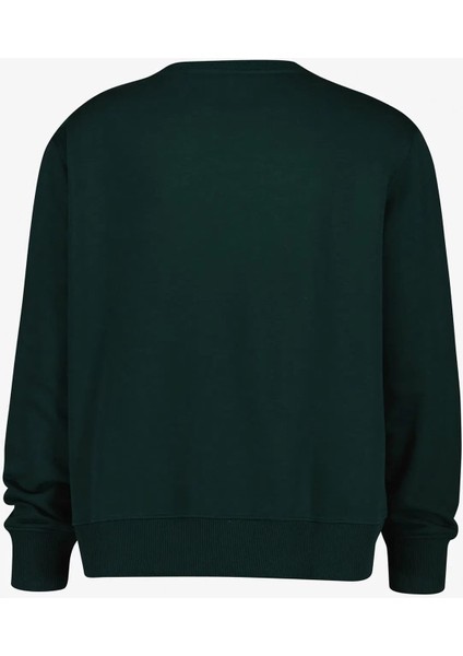 Erkek Regular Fit G Harf Yamalı Bisiklet Yaka Sweatshirt - Koyu Yeşil fiyatları