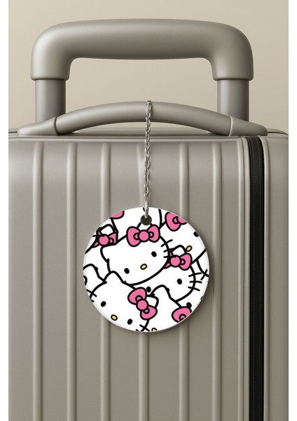 Pleksi Zincirli Bavul Etiketi Seyahat Tatil Için Tasarım Valiz Etiketi Helo