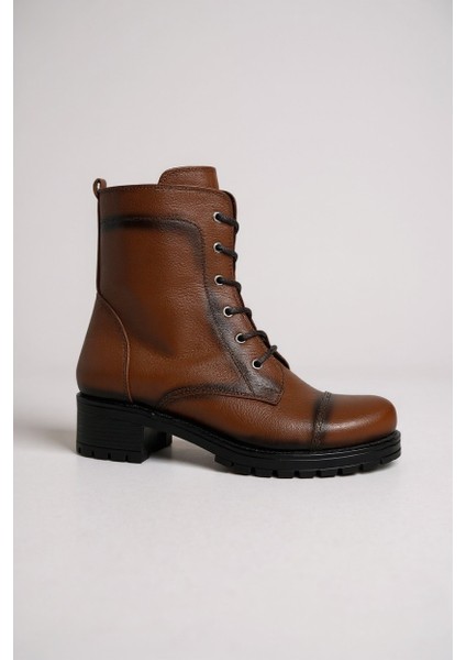 Hakiki Deri Taba Fermuarlı & Bağcıklı Kadın Bot modelleri