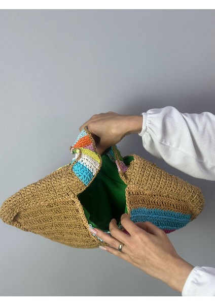 El Örgüsü Tasarım Kadın Çanta 45X20 cm fiyatları