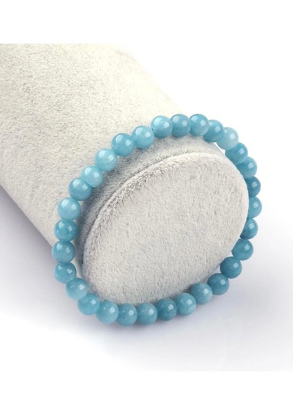 Mavi Kuvars Doğal Taş Bileklik 6mm Yuvarlak Kesim fiyatları