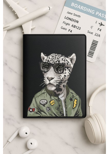 Tüm Ülke Pasaportları Için Siyah Vinleks Deri Pasaport Kılıfı Kabı Stilkaplan