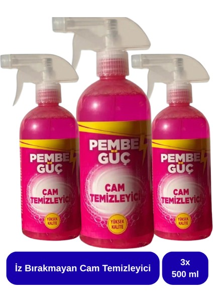 Iz Bırakmayan Cam Temizleyici 500 ml x 3 Adet