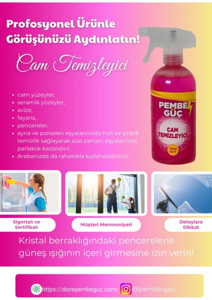 Iz Bırakmayan Cam Temizleyici 500 ml x 3 Adet fiyatları