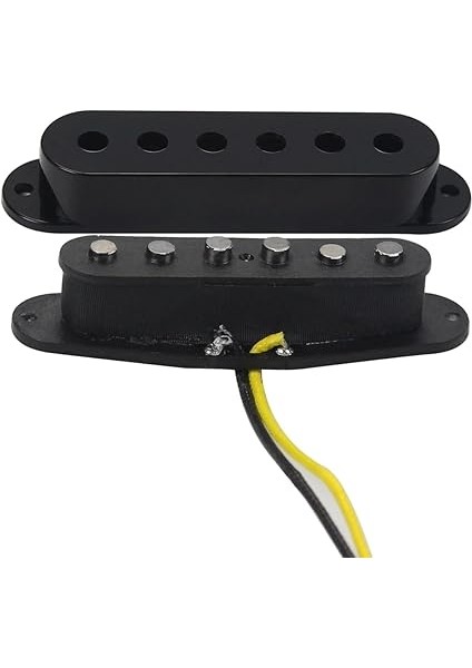 Vintage Tek Bobin Köprü Pikap Alnico 5 Fiber Plaka Bobin Kademeli Direk Parçası Gitar Manyetikleri Elektro Gitar Stcaster Tarzı Için, Siyah modelleri