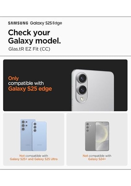 Galaxy S25 Edge ile Uyumlu Cam Ekran Koruyucu Kolay Kurulum Glas.tr Ez Fit Pro Hd - AGL09411 fiyatları