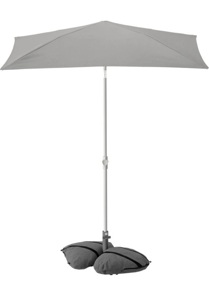 Lılleo / Iggön Güneş Şemsiyesi Gri Koyu Gri 150 x 100 cm Ayaklı