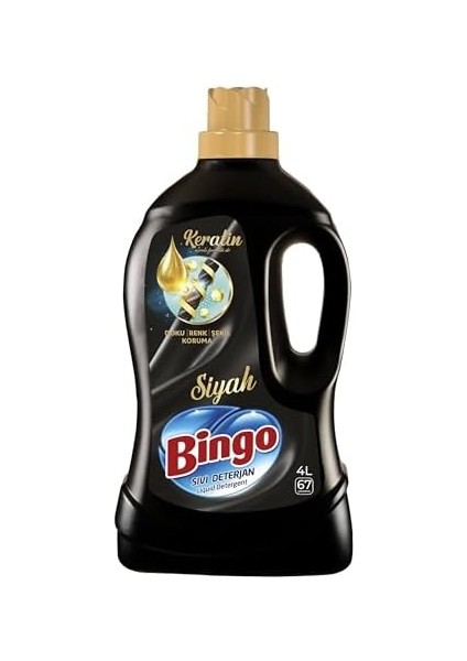Bingo Sıvı Bakım Çamaşır Deterjanı, Siyah, 4 Lt