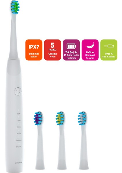 PSC75 Elektrikli Diş Fırçası - 5 Modlu ,hassas Diş Eti Bakımı ve Etkili Plak Temizliği fiyatları
