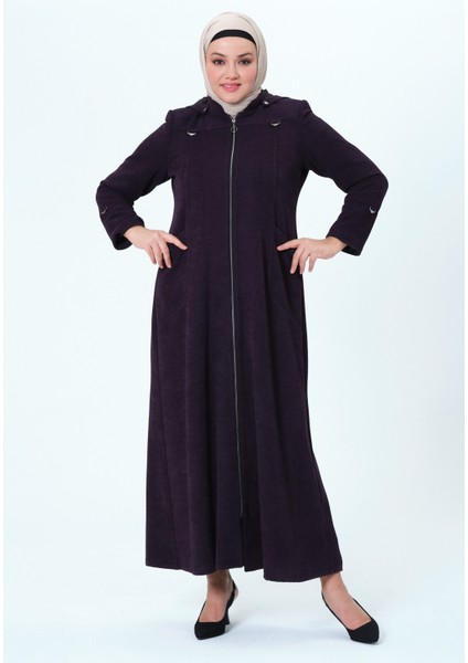 Kaylee Kadın Büyük Beden Şönil Kumaş Astarlı Tesettür Mevsimlik Ferace fiyatları