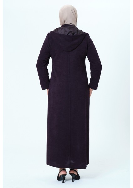 Kaylee Kadın Büyük Beden Şönil Kumaş Astarlı Tesettür Mevsimlik Ferace fırsatları