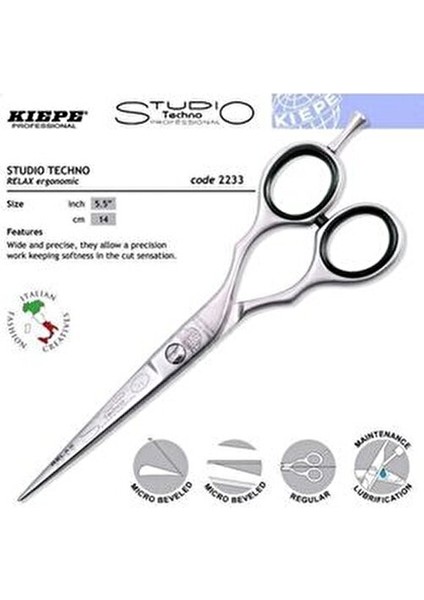 Berber Makası 5.5 İnç Profesyonel Kullanım İçin İtalyan Malzeme ile Üretilmiştir fırsatları