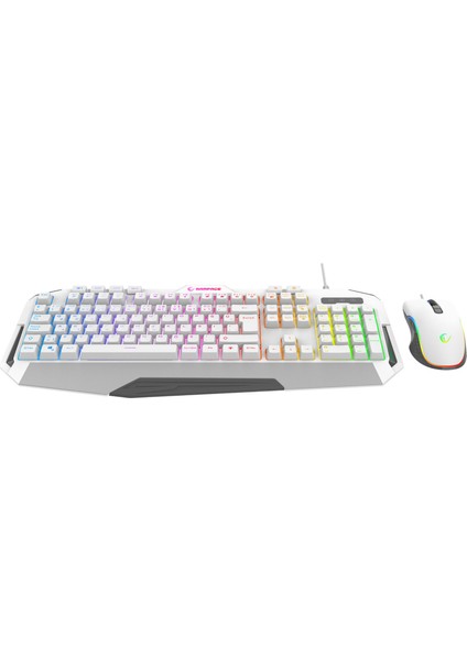 Km-34 Glare Beyaz USB Rgb Aydınlatmalı Q 12800 Dpı Mouse Gaming Oyuncu Klavye Set fiyatları