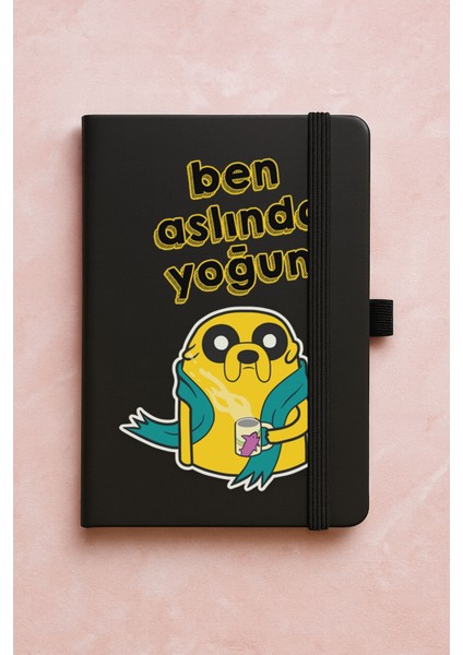 Promosyon Tarihsiz Premium Termo Defter Desenli 192 Yaprak - Ben Aslında Yogum