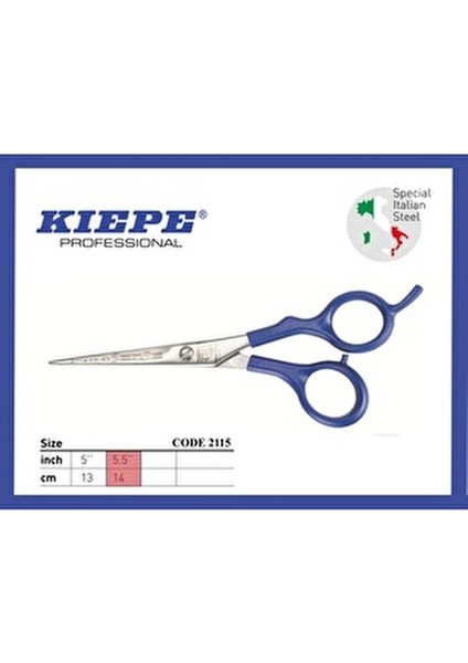 Berber Makası 2115-5,5" Keskin Uçlu Mavi Renkli 5,5 İnç Çelik Malzeme fiyatları