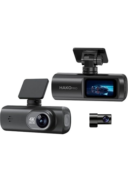 3840 * 2160P Ön ve Arka Kameralı 1.5” IPS Hd Ekran, Wifi ve Ultra Geniş Açılı UHD 4K Akıllı Araç Kamerası CMR110