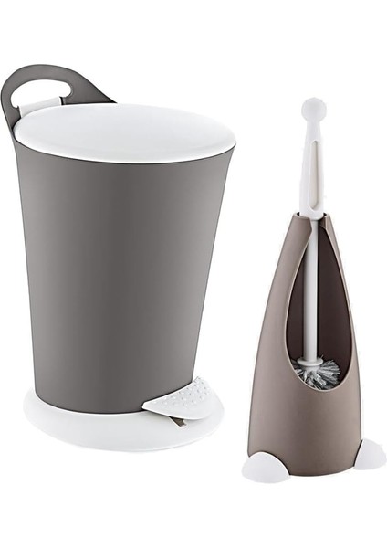 Penguen Pedallı Çöp Kovası ve Klozet Fırçası Set Terra fiyatları