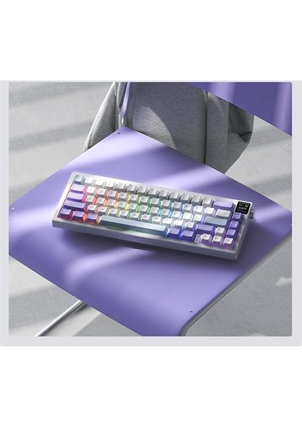 Ajazz AK650 Kablosuz Mekanik Klavye 3 Modlu Tft Ekranlı Hot-Swap-65 Tuşlu Rgb Mor/dream Switch fiyatları