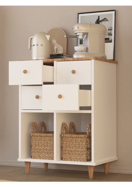 Çekmeceli Raflı Dekoratif Kahve Köşesi fiyatları