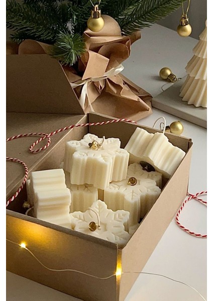 Kar Tanesi Christmas Yılbaşı Mumu (1 Parça)