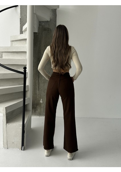 Kadın Yüksek Bel Keten Boyfriend Bol Paça fiyatları