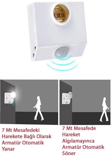 5014 360 Derece E27 Duylu Hareket Sensörü fırsatları