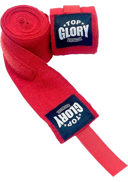Glory (T1306) Kick Boks, Muay Thai, Boks El Bandajı 4,5 Metre Kırmızı
