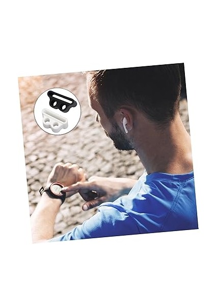 2ADET Kulaklık Tutucu ve Saat ile Uyumlu Kaybolmayı Önleyen Koruyucu Her Biri Beyaz Siyah fiyatları