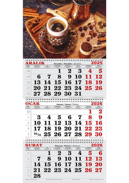 2026 Yılı Gemici Takvimi-Türk Kahvesi