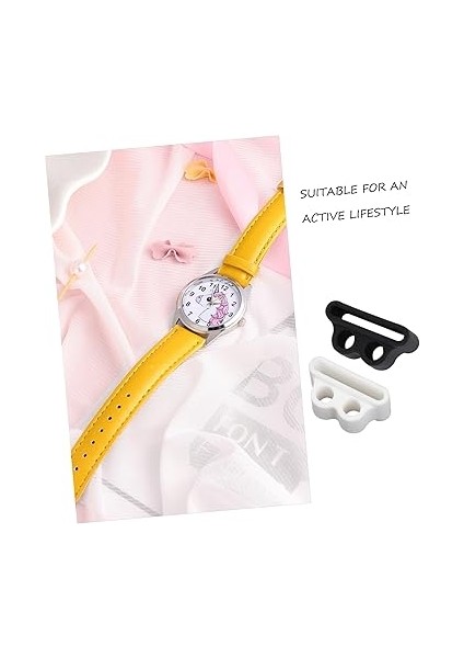 2ADET Kulaklık Tutucu ve Saat ile Uyumlu Kaybolmayı Önleyen Koruyucu Her Biri Beyaz Siyah modelleri