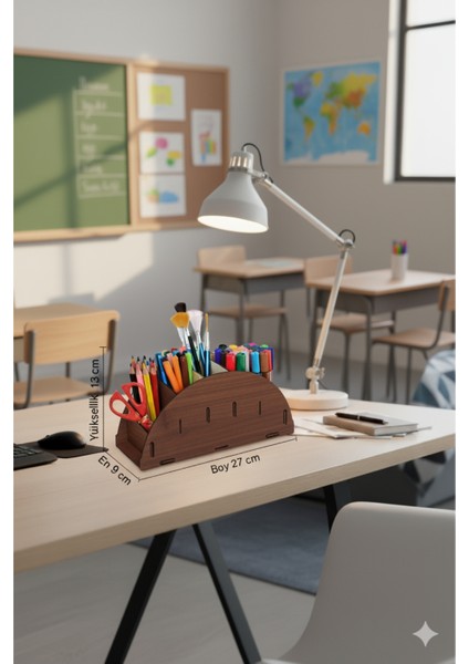 Arc 5 Gözlü Masaüstü Ahşap Organizer Kalemlik- Takı Makyaj Çok Amaçlı Organizer-Hediyelik modelleri