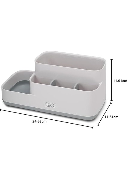 Joseph Duş Sepetleri ve Rafları 70513, Gri/beyaz, 24,9 x 11,9 x 11,6 cm indirimleri