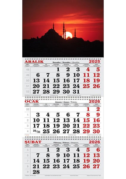 2026 Yılı Gemici Takvimi-Gün Batımı