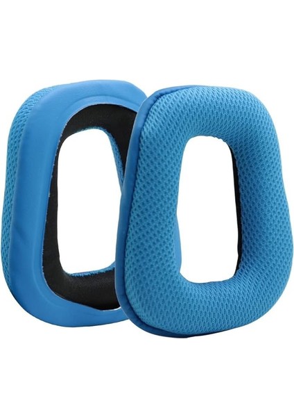 Uyumlu G930 G430 F450 G432 G431 G332 G231 G230 ile Uyumlu Kulaklık Pedi Seti Kulaklık Süngeri ve Kafa Bandı Kulaklık Süngeri Yastığı (Mavi Kumaş Sünger)