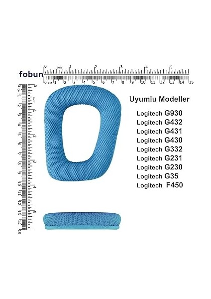 Uyumlu G930 G430 F450 G432 G431 G332 G231 G230 ile Uyumlu Kulaklık Pedi Seti Kulaklık Süngeri ve Kafa Bandı Kulaklık Süngeri Yastığı (Mavi Kumaş Sünger) fırsatları