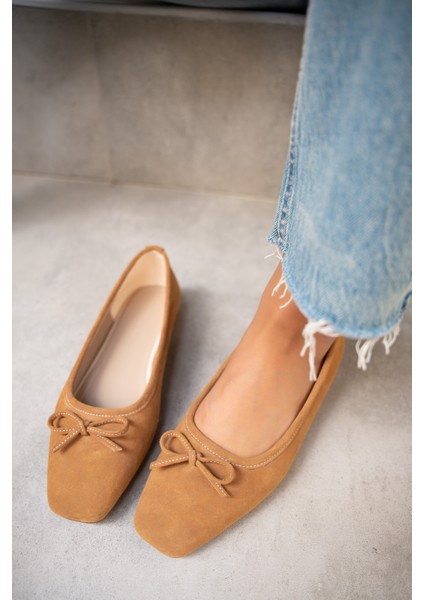 Linda Taba Süet Fiyonk Detaylı Babet modelleri