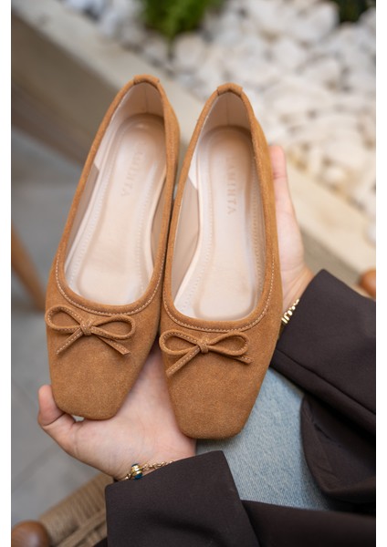 Linda Taba Süet Fiyonk Detaylı Babet fırsatları