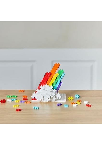 Plus 9604262 Parlak Yapı Oyuncağı, Gökkuşağı, Yaratıcı Yapı Taşları Tüpü, 240 Parça, Çok Renkli, Mini fırsatları