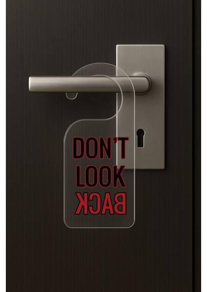 Baskılı Otel Oda Ev Daire Yatak Çocuk Odası Için Desenli Kapı Kolu Askısı Dont Look Back