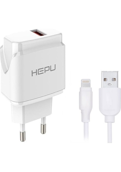 HP-617 2.1A USB Şarj Adaptörü+Lightning Kablo
