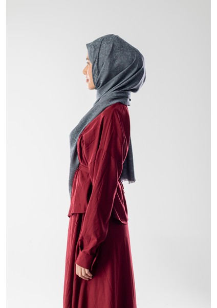 Ashen Drift Desenli Dokuma Pamuk Şal fiyatları