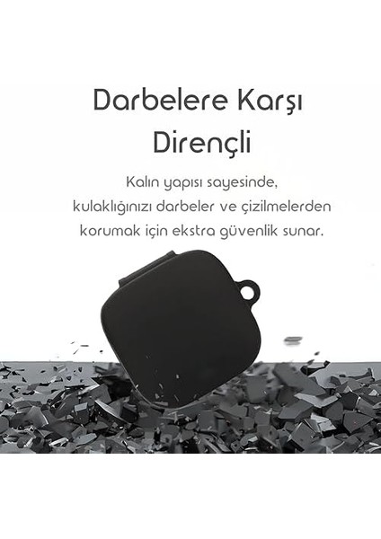 Buds 6 Için Kulaklık Kılıfı Kalın Yapılı 360° Koruma Sağlayan Darbelere Karşı Dirençli Taşıma Askılı Silikon Koruyucu (Siyah) fiyatları
