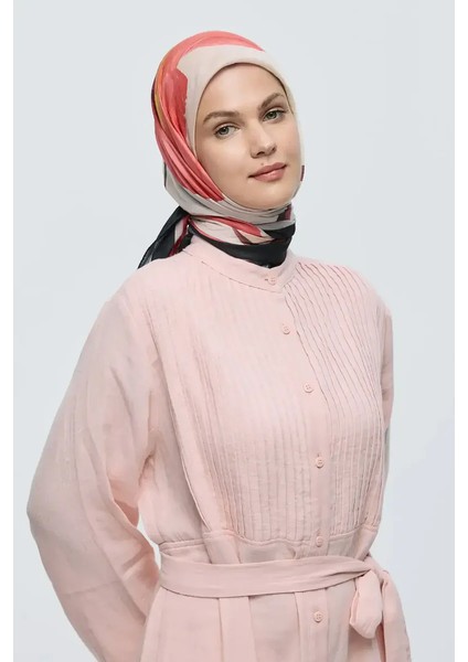 Lavendi Desen Bambu Eşarp - Siyah-Bej modelleri