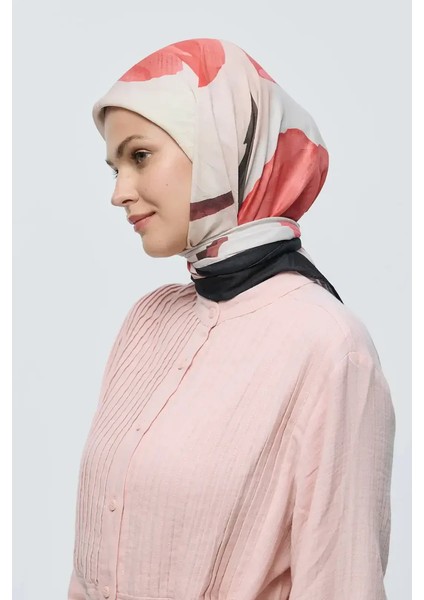 Lavendi Desen Bambu Eşarp - Siyah-Bej fırsatları