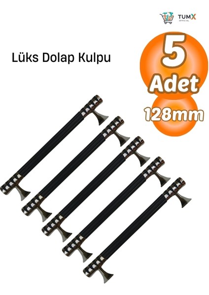 Lüks Dolap Kupu Dolap Kulpları 128MM - 224MM Mobilya Kulpları (5 Adet)