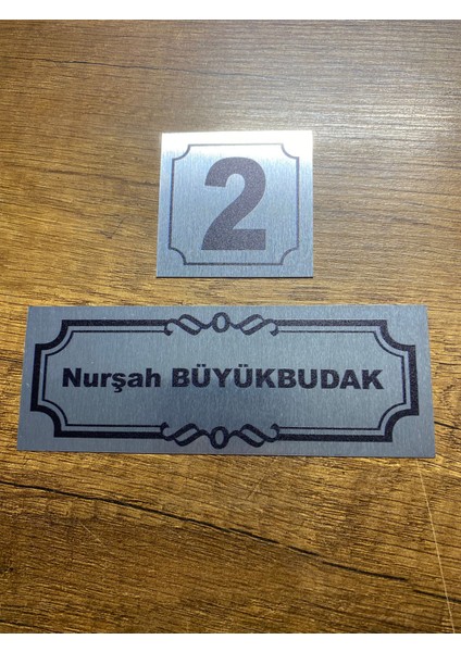 Metal Kapı Isimliği Gümüş 0008