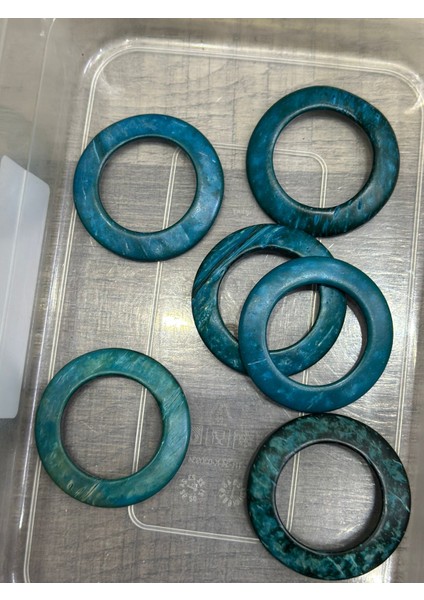 Plastik Yeşil 6 Lı Halka Takı Giyim Aksesuarı Çap 5 cm fırsatları