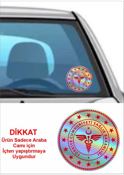 Hologramlı Sağlık Bakanlığı Logo Sticker, Hologramlı Janjanlı 01648