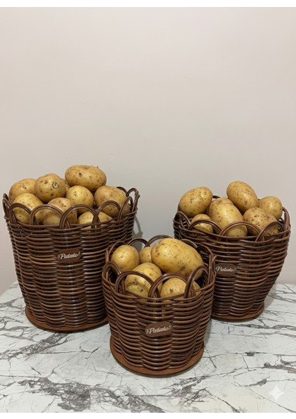 Raddancore Premium Üçlü Patateslik/patates Sepeti Seti