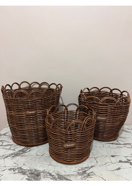 Raddancore Premium Üçlü Patateslik/patates Sepeti Seti indirimleri